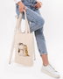 Zoozie Bags 1102 Bolso de Mano de Algodón 100% Color Crema